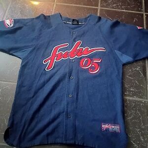 VTG 90s Fubu Sports Wool Baseball Jersey 05 Limite